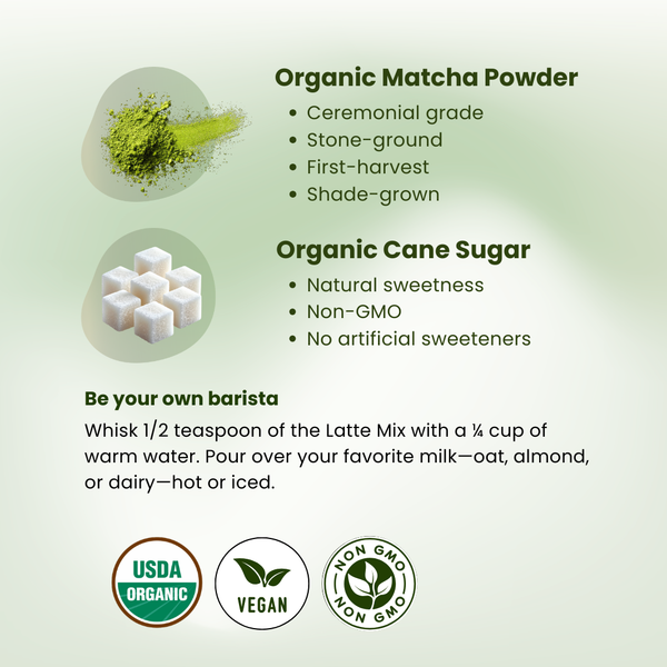 Organic Ceremonial Grade Matcha Latte